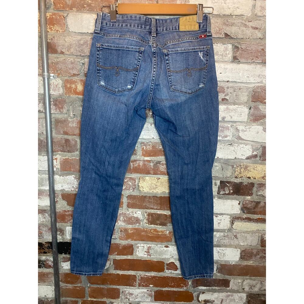 Lucky Brand Distressed Medium Wash Skinny Jeans Size 2 - Picture 4 of 6